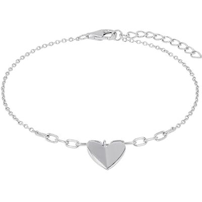 s.Oliver Bracelet en argent sterling 925/acier inoxydable pour femme, bracelet cœur, livré dans un coffret cadeau. Publicité s.Oliver Bracelet en argent sterling 925/acier inoxydable pour femme, bracelet cœur, livré dans un coffret cadeau. Publicité