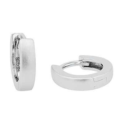 Amor Boucles d'oreilles créoles unisexes en argent sterling 925, livrées dans un coffret cadeau - Publicité Amor Boucles d'oreilles créoles unisexes en argent sterling 925, livrées dans un coffret cadeau - Publicité