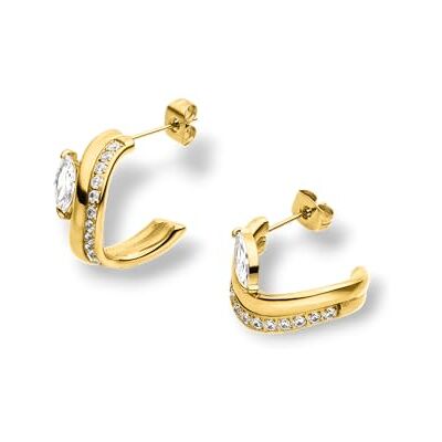 Purelei Créoles ouvertes élégantes avec pierre de zircone blanche – Acier inoxydable (doré 14K/Argent/Or rose 18K plaqué) – Look moderne superposé, 20 mm de diamètre, boucles d'oreilles de haute - Publicité Purelei Créoles ouvertes élégantes avec pierre de zircone blanche – Acier inoxydable (doré 14K/Argent/Or rose 18K plaqué) – Look moderne superposé, 20 mm de diamètre, boucles d'oreilles de haute - Publicité
