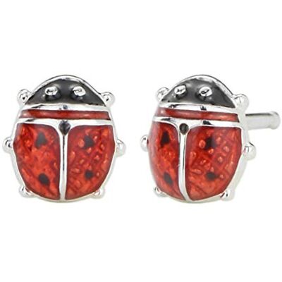 Traveller Boucles d'oreilles enfant en argent coccinelle rouge , Argent - Publicité Traveller Boucles d'oreilles enfant en argent coccinelle rouge , Argent - Publicité