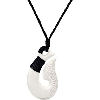 81stgeneration Pendentif Hei Matau en Os Sculpté Accessoire de Surfeur pour Homme Collier en Cordon avec Hameçon de Style Maori Fait Main Bijoux Tribaux Naturels pour Femmes - Publicité 81stgeneration Pendentif Hei Matau en Os Sculpté Accessoire de Surfeur pour Homme Collier en Cordon avec Hameçon de Style Maori Fait Main Bijoux Tribaux Naturels pour Femmes - Publicité