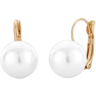 Traveller boucles d'oreilles pendentif perle 12mm - Publicité Traveller boucles d'oreilles pendentif perle 12mm - Publicité
