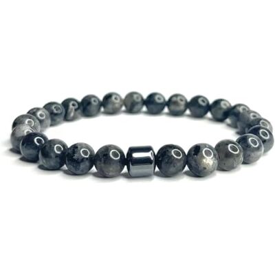 Felicidade Bracelet en Labradorite Foncée avec Pièce d’Hématite – Pierres Naturelles pour Homme – Protection, Énergie & Style – Bijou Énergétique en Lithothérapie, Méditation & Cadeau - Publicité Felicidade Bracelet en Labradorite Foncée avec Pièce d’Hématite – Pierres Naturelles pour Homme – Protection, Énergie & Style – Bijou Énergétique en Lithothérapie, Méditation & Cadeau - Publicité