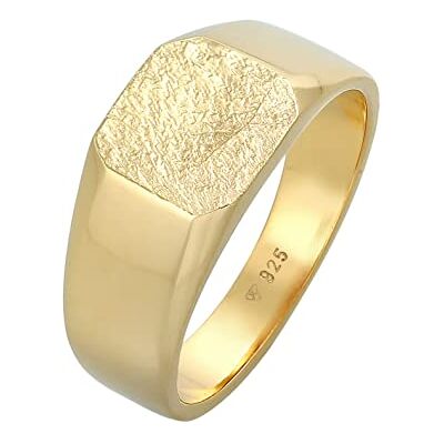 Kuzzoi Chevalière pour homme Carré mat en argent sterling 925 plaqué or Bague classique en argent massif de 11 mm de large Bague dorée pour hommes - Publicité Kuzzoi Chevalière pour homme Carré mat en argent sterling 925 plaqué or Bague classique en argent massif de 11 mm de large Bague dorée pour hommes - Publicité