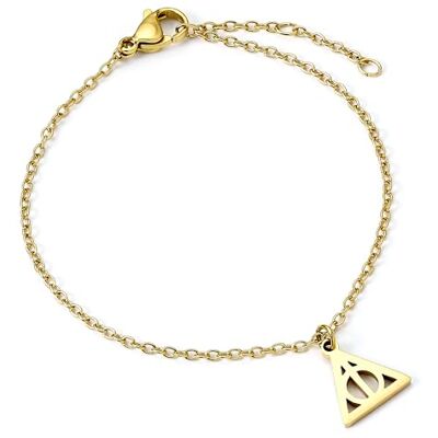 Harry Potter Bracelet chaîne en acier inoxydable doré Les Reliques de la Mort, taille unique, Acier inoxydable, Pas de gemme - Publicité Harry Potter Bracelet chaîne en acier inoxydable doré Les Reliques de la Mort, taille unique, Acier inoxydable, Pas de gemme - Publicité