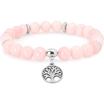Felicidade Bracelet en Quartz Rose Naturel avec Charm Arbre de Vie – Véritables Perles 8MM – Bijou Spirituel & Énergétique – Accessoire Élégant pour Femme – Pierre Fine & Précieuse - Publicité Felicidade Bracelet en Quartz Rose Naturel avec Charm Arbre de Vie – Véritables Perles 8MM – Bijou Spirituel & Énergétique – Accessoire Élégant pour Femme – Pierre Fine & Précieuse - Publicité