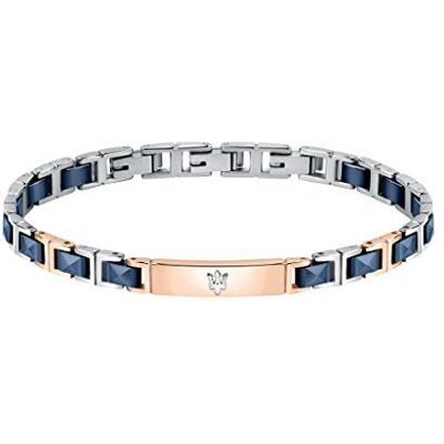 Maserati Jewels Bracelet Homme, 22 cm, en Acier, Céramique, PVD - Publicité Maserati Jewels Bracelet Homme, 22 cm, en Acier, Céramique, PVD - Publicité