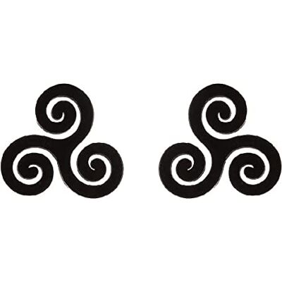 BlackAmazement Lot de 2 boucles d'oreilles en acier inoxydable 316L Triskele Triskel Celten Runes symbole argent rose or noir femme homme, Acier inoxydable - Publicité BlackAmazement Lot de 2 boucles d'oreilles en acier inoxydable 316L Triskele Triskel Celten Runes symbole argent rose or noir femme homme, Acier inoxydable - Publicité