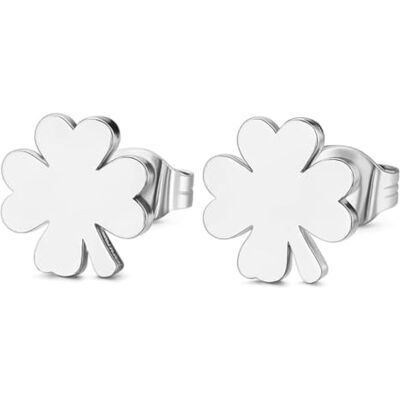 Felicidade Boucles d’Oreilles Trèfle à 4 Feuilles en Acier Inoxydable Argenté – Symbole de Chance & Protection – Bijou Porte-Bonheur Élégant & Intemporel – Accessoire Femme – Idée Cadeau Raffinée - Publicité Felicidade Boucles d’Oreilles Trèfle à 4 Feuilles en Acier Inoxydable Argenté – Symbole de Chance & Protection – Bijou Porte-Bonheur Élégant & Intemporel – Accessoire Femme – Idée Cadeau Raffinée - Publicité