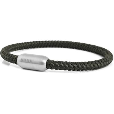 Akitsune Silvus Bracelet en Nylon 5mm d'paisseur Bracelet en Acier Inoxydable pour Femmes Hommes Fermeture magntique Argent Mat Olive 18,5cm - Publicité Akitsune Silvus Bracelet en Nylon 5mm d'paisseur Bracelet en Acier Inoxydable pour Femmes Hommes Fermeture magntique Argent Mat Olive 18,5cm - Publicité