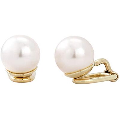 Traveller Boucles d'oreille clip Perle 10mm crème 22ct doré - Publicité Traveller Boucles d'oreille clip Perle 10mm crème 22ct doré - Publicité