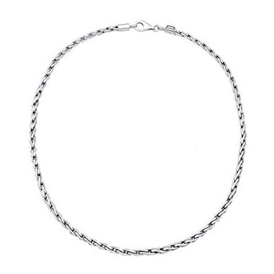 Kuzzoi Chaîne maille byzantine pour homme en argent 925 avec boîte à bijoux Épaisseur 4 mm Longueur 50 cm - Publicité Kuzzoi Chaîne maille byzantine pour homme en argent 925 avec boîte à bijoux Épaisseur 4 mm Longueur 50 cm - Publicité
