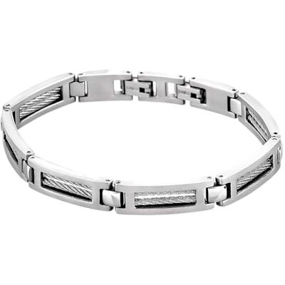 LOTUS STYLE Bracelet Homme Acier Inoxydable 316L Bracelet de Design Sophistiqué, Confortable et Étanche, Bracelets Homme, Argentée 198.00 mm LS1507-2/1, Idéal pour un Cadeau - Publicité LOTUS STYLE Bracelet Homme Acier Inoxydable 316L Bracelet de Design Sophistiqué, Confortable et Étanche, Bracelets Homme, Argentée 198.00 mm LS1507-2/1, Idéal pour un Cadeau - Publicité