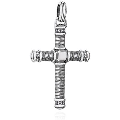 NKlaus 4cm Rabel Croix pendentif en argent sterling 925 hommes pendentif en chaîne partiellement oxydé - Publicité NKlaus 4cm Rabel Croix pendentif en argent sterling 925 hommes pendentif en chaîne partiellement oxydé - Publicité