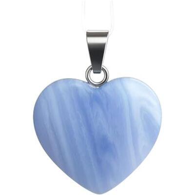 Felicidade Pendentif Cœur en Calcédoine Bleue Naturelle – Pierre Semi-Précieuse Authentique – Bijou Élégant & Apaisant – Énergie Positive & Sérénité – Accessoire Lithothérapie pour Femme – Idée Cadeau - Publicité Felicidade Pendentif Cœur en Calcédoine Bleue Naturelle – Pierre Semi-Précieuse Authentique – Bijou Élégant & Apaisant – Énergie Positive & Sérénité – Accessoire Lithothérapie pour Femme – Idée Cadeau - Publicité