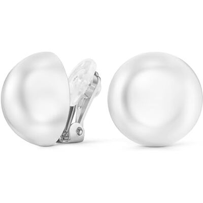 Traveller Boucles d'oreille clip Perle 16mm blanche platiné - Publicité Traveller Boucles d'oreille clip Perle 16mm blanche platiné - Publicité
