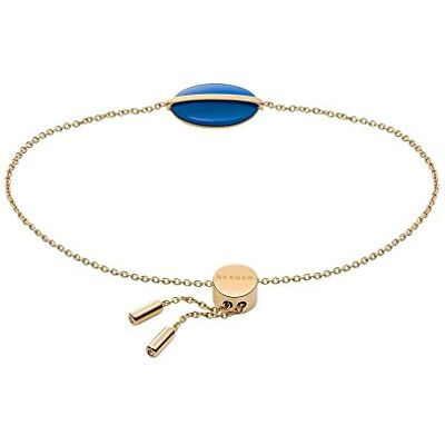 SKAGEN Bracelet Pour Femmes Verre De Mer, Longueur : 216mm, Largeur : 10.5mm Bracelet En Acier Inoxydable Doré, , Or et Corail - Publicité SKAGEN Bracelet Pour Femmes Verre De Mer, Longueur : 216mm, Largeur : 10.5mm Bracelet En Acier Inoxydable Doré, , Or et Corail - Publicité