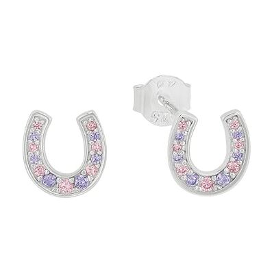 s.Oliver Boucles d'oreilles en argent 925 Sterling, filles Enfants Boucles d'oreilles, avec zirconium synth., 0,8 cm, argent, fer à cheval, Livré dans une boîte cadeau de bijoux - Publicité s.Oliver Boucles d'oreilles en argent 925 Sterling, filles Enfants Boucles d'oreilles, avec zirconium synth., 0,8 cm, argent, fer à cheval, Livré dans une boîte cadeau de bijoux - Publicité
