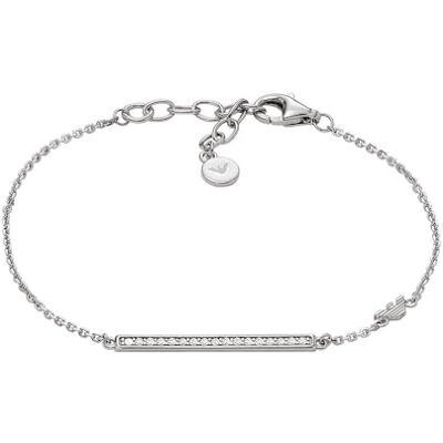 Emporio Armani Bracelet pour femme en argent sterling avec fermoir lobster, argenté - Publicité Emporio Armani Bracelet pour femme en argent sterling avec fermoir lobster, argenté - Publicité