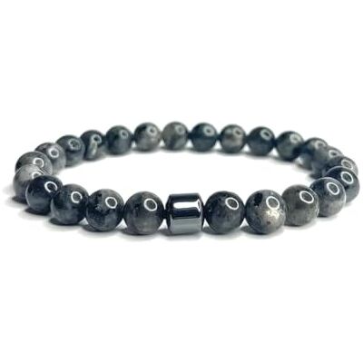 Felicidade Bracelet en Labradorite Foncée avec Pièce d’Hématite – Pierres Naturelles pour Homme – Protection, Énergie & Style – Bijou Énergétique en Lithothérapie, Méditation & Cadeau - Publicité Felicidade Bracelet en Labradorite Foncée avec Pièce d’Hématite – Pierres Naturelles pour Homme – Protection, Énergie & Style – Bijou Énergétique en Lithothérapie, Méditation & Cadeau - Publicité