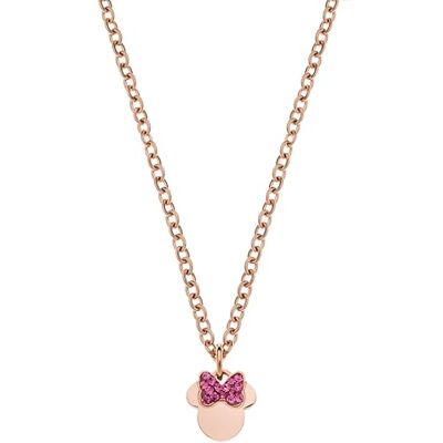 Disney Collier Minnie Mouse en acier inoxydable et cristal de zircone, longueur 35 + 5 cm, chaîne pour enfant - Publicité Disney Collier Minnie Mouse en acier inoxydable et cristal de zircone, longueur 35 + 5 cm, chaîne pour enfant - Publicité
