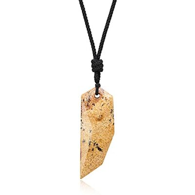 COAI Collier Ajustable Pendentif Dent de Loup Pierre Unisexe - Publicité COAI Collier Ajustable Pendentif Dent de Loup Pierre Unisexe - Publicité