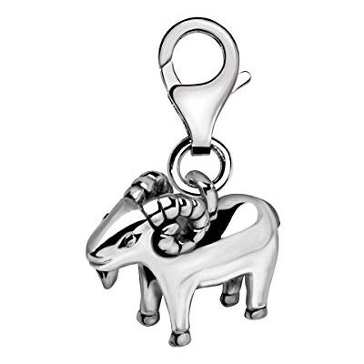 Quiges Charm Pendentif Breloque avec Fermoir Femme Plaqué Argent Signe du Zodiaque Bélier 3D - Publicité Quiges Charm Pendentif Breloque avec Fermoir Femme Plaqué Argent Signe du Zodiaque Bélier 3D - Publicité