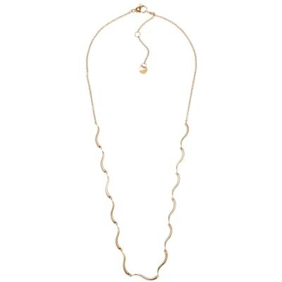 Skagen Collier pour femmes Wave en acier inoxydable couleur or, - Publicité Skagen Collier pour femmes Wave en acier inoxydable couleur or, - Publicité