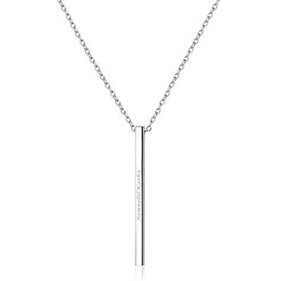 ChicSilver Collier Barre Verticale Femme Argent Pendentif Élégant Bijoux pour Maman - Publicité ChicSilver Collier Barre Verticale Femme Argent Pendentif Élégant Bijoux pour Maman - Publicité