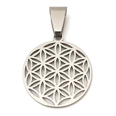 Felicidade Pendentif Fleur de Vie en Acier Inoxydable Symbole d'Harmonie et d'Énergie Positive Couleurs Argent et Doré Idéal pour Femme Bijou Élégant et plein de sens (Argenté) - Publicité Felicidade Pendentif Fleur de Vie en Acier Inoxydable Symbole d'Harmonie et d'Énergie Positive Couleurs Argent et Doré Idéal pour Femme Bijou Élégant et plein de sens (Argenté) - Publicité