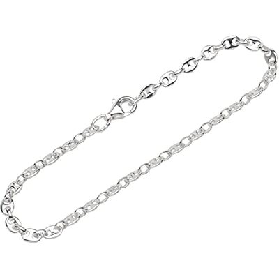 NKlaus Bracelet 925 argent sterling 19cm chaîne grains de café design unisexe - Publicité NKlaus Bracelet 925 argent sterling 19cm chaîne grains de café design unisexe - Publicité