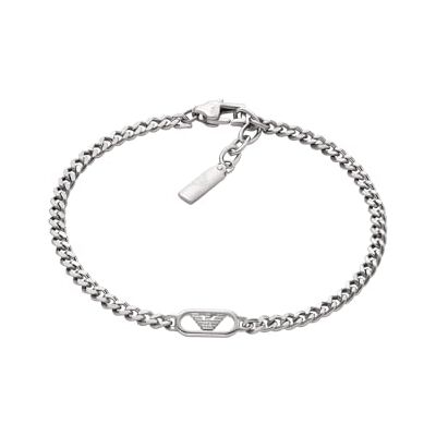 Emporio Armani Bracelet pour homme en acier inoxydable ou perlé avec fermoir mousqueton, Anchor Steel - Publicité Emporio Armani Bracelet pour homme en acier inoxydable ou perlé avec fermoir mousqueton, Anchor Steel - Publicité