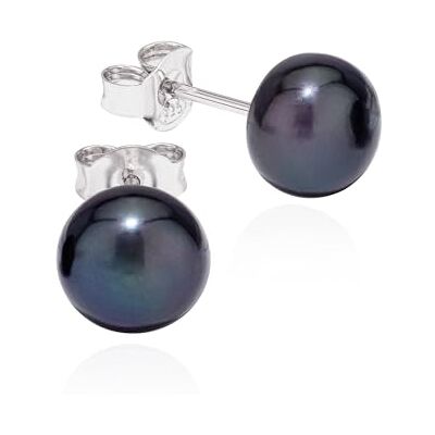 NKlaus Paire de clous d'oreilles Perle de Péacock 925 Argent Tahiti Couleur Perle de culture 8mm Boucles d'oreilles - Publicité NKlaus Paire de clous d'oreilles Perle de Péacock 925 Argent Tahiti Couleur Perle de culture 8mm Boucles d'oreilles - Publicité