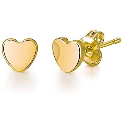 Philip Jones Boucles D'oreilles Tiges Coeur Plaqué Or - Publicité Philip Jones Boucles D'oreilles Tiges Coeur Plaqué Or - Publicité
