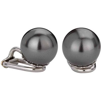 Traveller Boucles d'oreille clip Perle 10mm noir platiné 781110 - Publicité Traveller Boucles d'oreille clip Perle 10mm noir platiné 781110 - Publicité