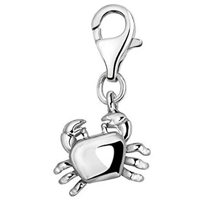 Quiges Charm Pendentif Breloque avec Fermoir Femme Plaqué Argent 3D Cancer Signe du Zodiaque - Publicité Quiges Charm Pendentif Breloque avec Fermoir Femme Plaqué Argent 3D Cancer Signe du Zodiaque - Publicité