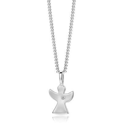 MIORE Collier Femme, Argent 925 Sterling, Collier Ange Gardien, Chaine Argent avec Pendentif Ange et Pierre Zirconium, Chaîne Gourmette 45CM, Bijoux Femme Hypoallergéniques, Boite a Bijoux Incluse - Publicité MIORE Collier Femme, Argent 925 Sterling, Collier Ange Gardien, Chaine Argent avec Pendentif Ange et Pierre Zirconium, Chaîne Gourmette 45CM, Bijoux Femme Hypoallergéniques, Boite a Bijoux Incluse - Publicité