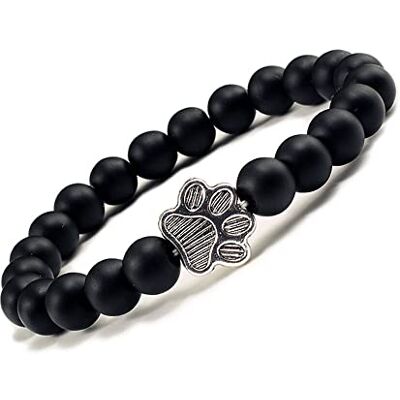 Generic Hommes Femmes Bracelet Noir Pierre Naturelle Perles Alliage Chat Chien Pet Patte Empreinte Élastique Bracelets Bracelets Mignon Animal Charme Bijoux Bien géré - Publicité Generic Hommes Femmes Bracelet Noir Pierre Naturelle Perles Alliage Chat Chien Pet Patte Empreinte Élastique Bracelets Bracelets Mignon Animal Charme Bijoux Bien géré - Publicité
