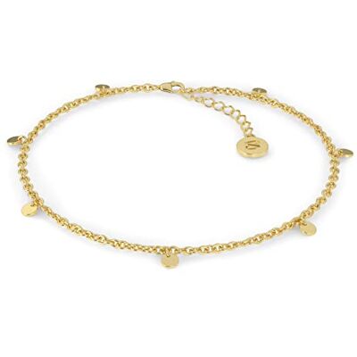 SERASAR Bracelet de Cheville Pièce Monnaie Avec Plaqué Or 18 Carats Pour Femme Chaine Plaque Cadeau Bijoux Soeur - Publicité SERASAR Bracelet de Cheville Pièce Monnaie Avec Plaqué Or 18 Carats Pour Femme Chaine Plaque Cadeau Bijoux Soeur - Publicité