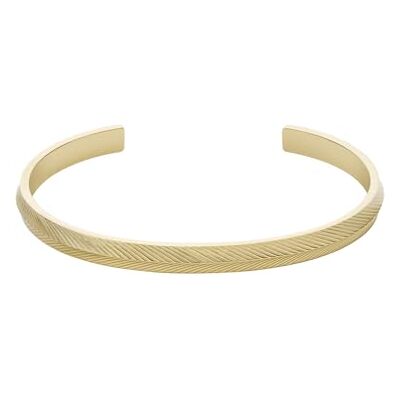 Fossil Bracelet femme en acier inoxydable avec manchette ouverte - Publicité Fossil Bracelet femme en acier inoxydable avec manchette ouverte - Publicité