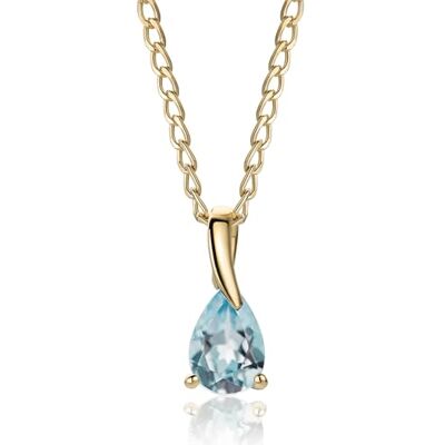 MIORE Collier Femme, Pendentif Or 9 Carats 375, Topaze Bleue 0,90 ct, Forme Poire, Maille Gourmette 45 cm, Fermoir Anneau à Ressort, Fabriqué en Italie, Bijoux Femme avec Boite a Bijoux - Publicité MIORE Collier Femme, Pendentif Or 9 Carats 375, Topaze Bleue 0,90 ct, Forme Poire, Maille Gourmette 45 cm, Fermoir Anneau à Ressort, Fabriqué en Italie, Bijoux Femme avec Boite a Bijoux - Publicité