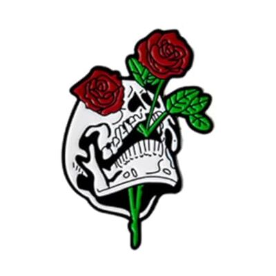 Clj Charles Le Jeune Pin's Tête De Mort Et Roses Rouges Tête de mort qualité de finition Epingle Broche Badge PINS GOTHIQUES - Publicité Clj Charles Le Jeune Pin's Tête De Mort Et Roses Rouges Tête de mort qualité de finition Epingle Broche Badge PINS GOTHIQUES - Publicité