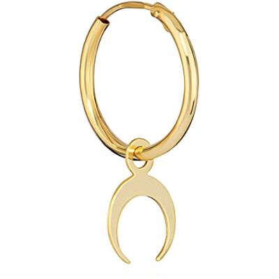 NKlaus Simple Créole Demi-Lune 333 Or Jaune 8 Carats Lune Boucles d'oreilles - Publicité NKlaus Simple Créole Demi-Lune 333 Or Jaune 8 Carats Lune Boucles d'oreilles - Publicité