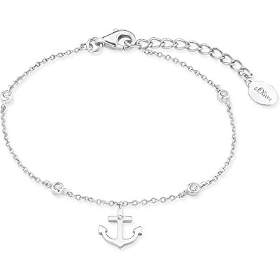 s.Oliver Bracelet en argent sterling 925/acier inoxydable pour femme, bracelet à motif, livré dans un coffret cadeau. Publicité s.Oliver Bracelet en argent sterling 925/acier inoxydable pour femme, bracelet à motif, livré dans un coffret cadeau. Publicité