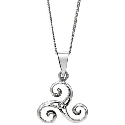 81stgeneration Collier Triskele en Argent 925 pour Homme Pendentif Triskel Celtique en Argent Sterling sur Chaîne Gourmette de 45,7cm Conception à Triple Spirale - Publicité 81stgeneration Collier Triskele en Argent 925 pour Homme Pendentif Triskel Celtique en Argent Sterling sur Chaîne Gourmette de 45,7cm Conception à Triple Spirale - Publicité