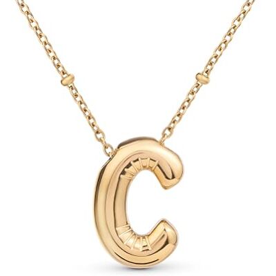 Amberta Collier de Lettres à Bulles en Or pour Femme et Adolescentes Pendentif Initiale en Acier Inoxydable Plaqué Or 18 Carats Bubble Balloon Lettre Épaisse Chaîne Personnalisée Prénom: C - Publicité Amberta Collier de Lettres à Bulles en Or pour Femme et Adolescentes Pendentif Initiale en Acier Inoxydable Plaqué Or 18 Carats Bubble Balloon Lettre Épaisse Chaîne Personnalisée Prénom: C - Publicité