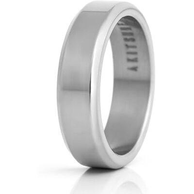 Akitsune Purus Bague Ruban Bague Design troite Femme Homme Acier Inoxydable Elgant Luxe Premium Minimaliste Argent US 8 - Publicité Akitsune Purus Bague Ruban Bague Design troite Femme Homme Acier Inoxydable Elgant Luxe Premium Minimaliste Argent US 8 - Publicité