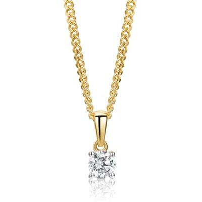 MIORE Collier Femme, Chaine Argent/Argent Plaqué Or 18 Carats avec Pendentif en Or Blanc/Jaune 9 Carats 375, Pendentif Diamant 0.15 Ct /0.25 Ct, Chaîne Vrai Or Gourmette, Bijoux Femme - Publicité MIORE Collier Femme, Chaine Argent/Argent Plaqué Or 18 Carats avec Pendentif en Or Blanc/Jaune 9 Carats 375, Pendentif Diamant 0.15 Ct /0.25 Ct, Chaîne Vrai Or Gourmette, Bijoux Femme - Publicité