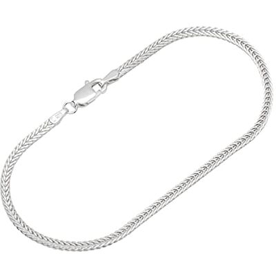 NKlaus Bracelet en Argent massif 925 18cm Chaîne queue de renard carrée Femme Chaîne de bras - Publicité NKlaus Bracelet en Argent massif 925 18cm Chaîne queue de renard carrée Femme Chaîne de bras - Publicité