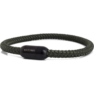 Akitsune Silvus Bracelet en Nylon 5mm d'paisseur Bracelet en Acier Inoxydable pour Femmes Hommes Fermeture magntique Noir Mat Olive 19,5cm - Publicité Akitsune Silvus Bracelet en Nylon 5mm d'paisseur Bracelet en Acier Inoxydable pour Femmes Hommes Fermeture magntique Noir Mat Olive 19,5cm - Publicité